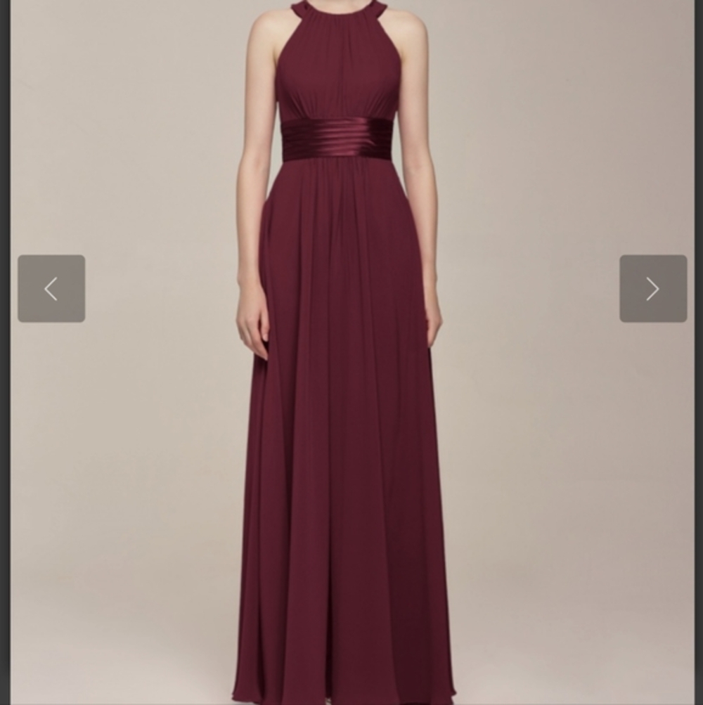 AW Dorian Bridesmaid Prom Formal Occasion Wedding Guest Dress, 14, Burgundy Red
